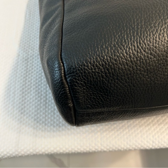 Valentina"Today is your best day ", black leather handbag - Picture 5 of 7